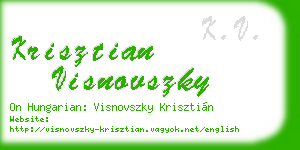 krisztian visnovszky business card