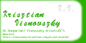 krisztian visnovszky business card